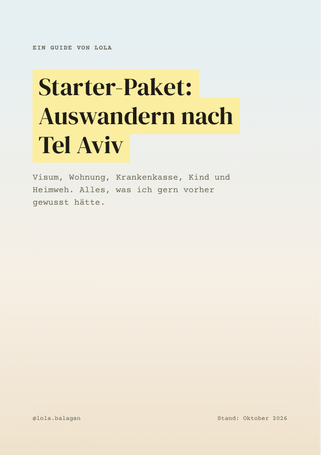 Cover: Starter-Paket: Auswandern nach Tel Aviv